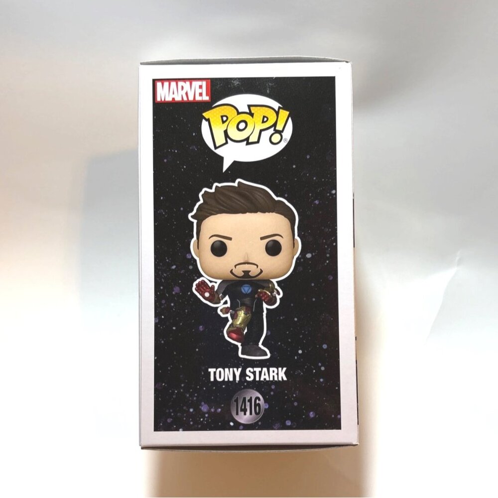 Funko Pop Marvel Tony Stark #1416 Glow In The Dark Exclusive Bobblehead Vinyl Fi - Picture 4 of 6